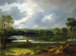 Thomas Gainsborough (1727–1788): Holywells Park, um 1748–1750. Öl auf Leinwand, 50,8 x 66 cm; Ipswich Museum and Gallery. Public Domain