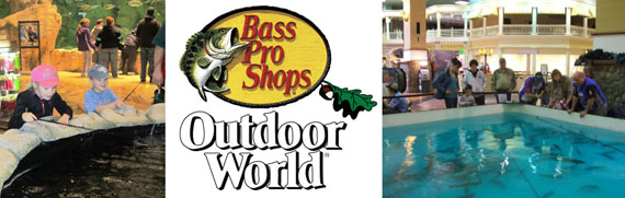 Bass Pro Outdoor World – wo Angeln verkauft und gleich ausprobiert werden können. © Bass Pro