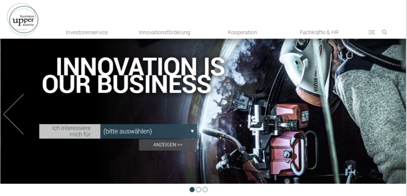 Business Upper Austria Standortmarketing - Website