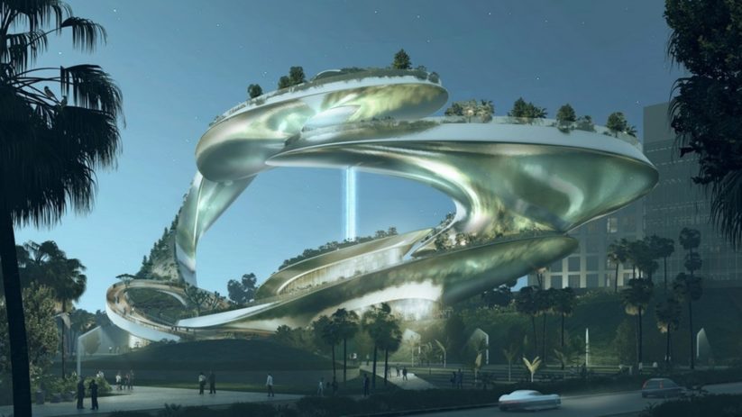 Futuristisches Parkkonzept in San Jose