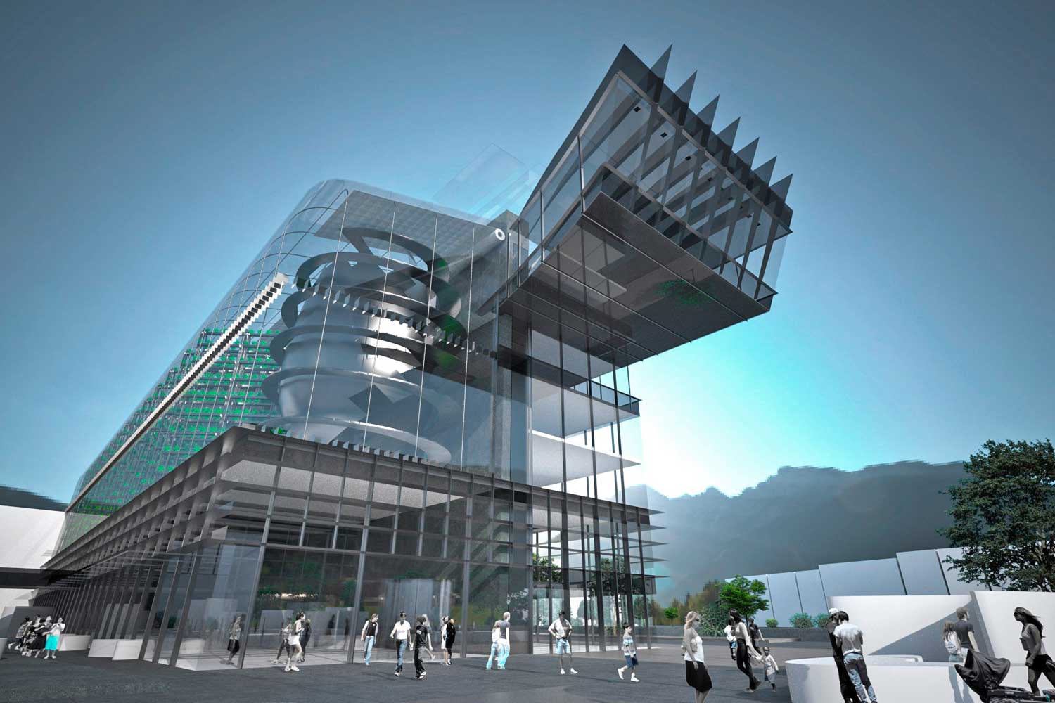Vertikale-Farm-Innsbruck Die geplante vertikale Farm in Innsbruck © Vertical Farm Institute