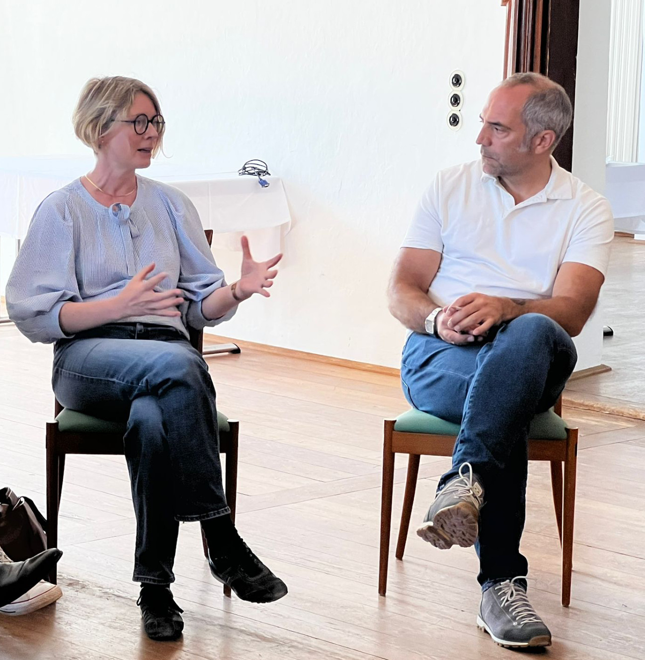 Beitragsbild Patricia Alberth im Gespräch mit Edgar Eller bei der Stadtmarketing Austria DenkwerkStadt