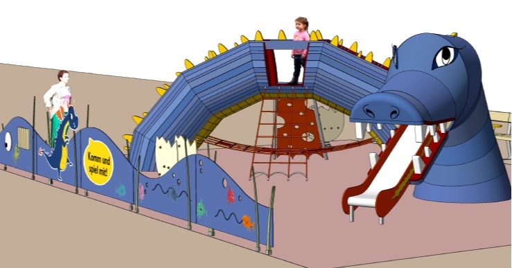 Drachenspielplatz Klagenfurt Entwurf