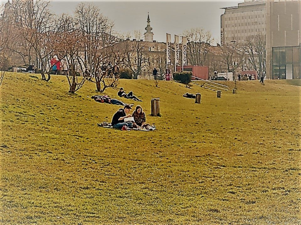 Studenten in der Stadt