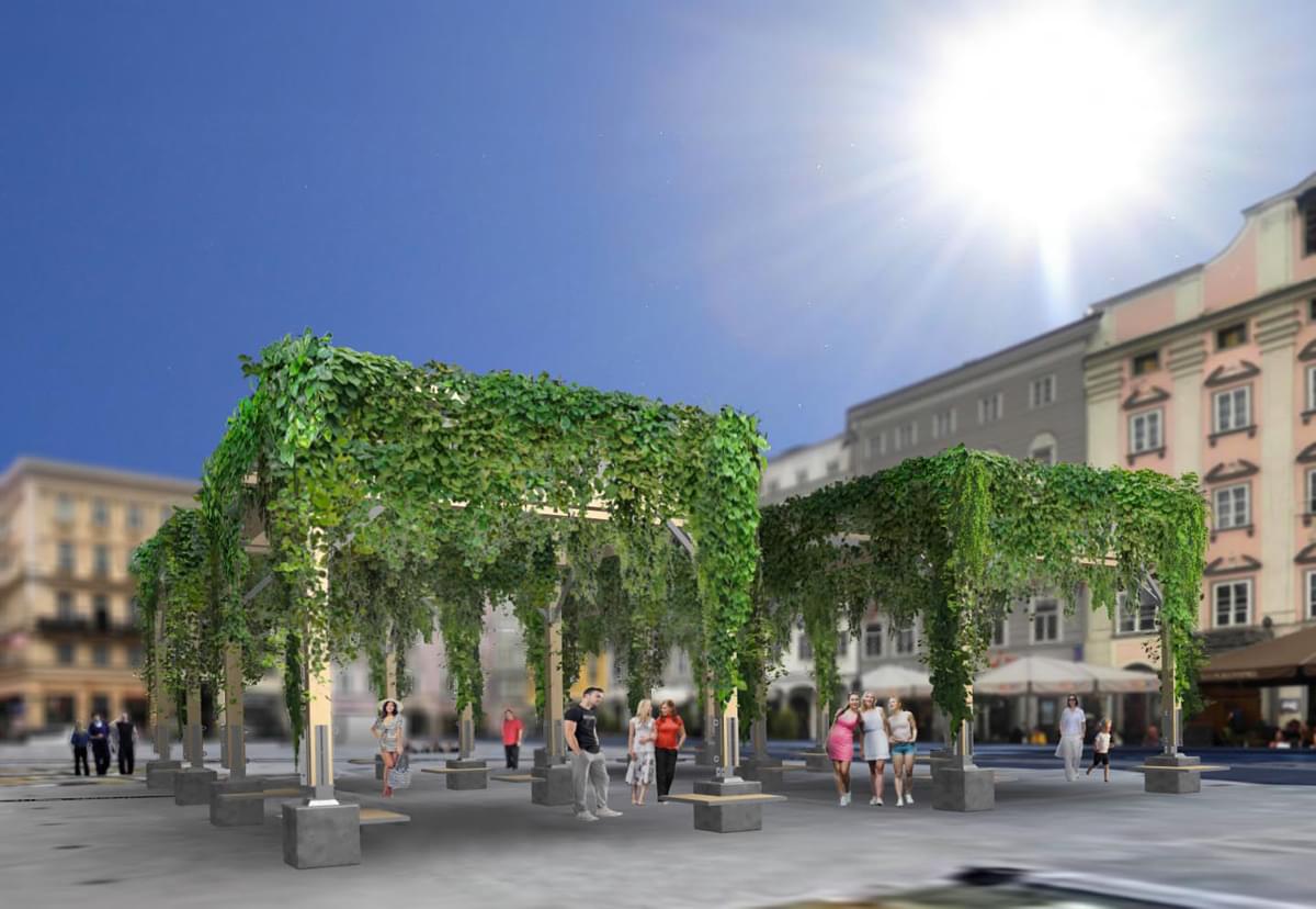 Menschen im Stadtzentrum
